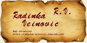Radinka Veinović vizit kartica